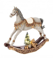 2x Edwyn Gold Rocking Horse