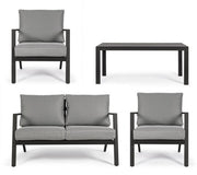 YK13 Anthracite 4-Piece Garden Lounge Set
