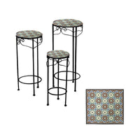 Messina metal mosaic column