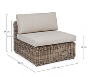 Coraline armchair with cushions for outdoor use