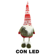 Fabric gnome with red led cm18x15h55