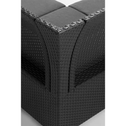 Outdoor Corner Garden Lounge Emma, 5 Seater with Coffee Table, Graphite Color