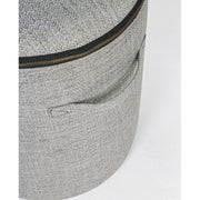 Set 2 Fabric pouf with container RADMILA Gray