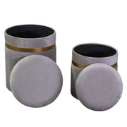 Velvet puff 1-2 light gray cm ø39h49