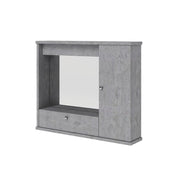 Concrete gray bathroom mirror mobile modern furniture 1 door with flap h.61x73x14