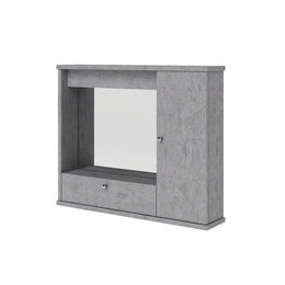 Concrete gray bathroom mirror mobile modern furniture 1 door with flap h.61x73x14