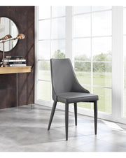 2x Myriam STS dark gray leatherette chair