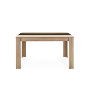 Dining table color oak black or white insert reversible 138x80xh.74 cm