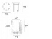 Durable Aluminum Recessed Floor Lamp, Unbreakable Glass, IP65, 40W Black