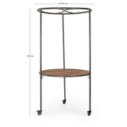 Industrial display unit with roof and wheels D103X199h cm