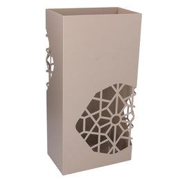 Rectangular dove gray metal umbrella stand cm25x15h50