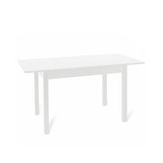 Extendable dining table entirely in melamine wood 90x160-200 cm white