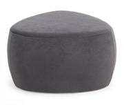 Pouff Stone dark gray velvet effect