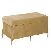 Ocher velvet bench cm78x40h45