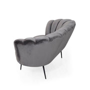 Two-seater sofa in OREL Smoke Gray shell fabric 135x76.5x h79 cm