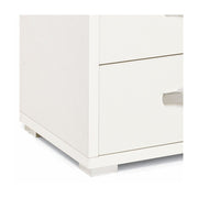 Bedside table with 2 white ash drawers in melamine wood 36x52xH 43