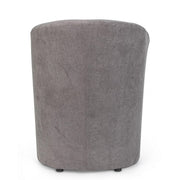 Armchair in wood and dark gray fabric BELIZE 64,5x63x h76 cm