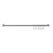 Chromed bar 60 cm + 6 Lonardo S-shaped chrome hooks