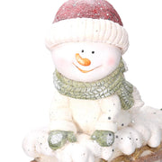 White snowman resin led fireplace cm41x22,5h52