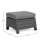 Footrest with Britton cushion for outdoor use