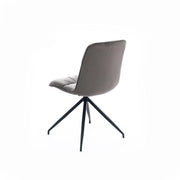 Chair in dark gray velvet effect microfiber fabric 43x38xh. 86.5 cm