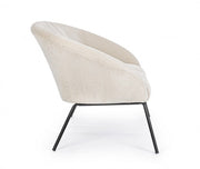 Aiko Velvet steel white velvet sofa 142 x 80 x 75 cm