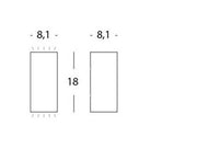 6W + 6W Led 3000K white tower line wall light