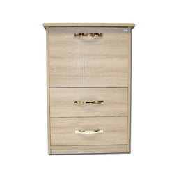 Elm ironing board cabinet in melamine wood with 3 drawers cm 44x57xH.89