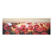 Painting poppies and white flowers cm50x150x4