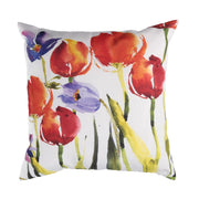 Square tulip fabric cushion cm43x43h12