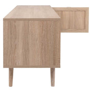 Bali 56A TV stand 2 wicker effect doors