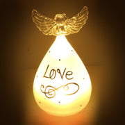 White written glass angel cm ø9h16