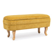Openable ocher chenille container bench cm 102