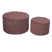 Velvet puff 1-2 antique pink cm ø70h42