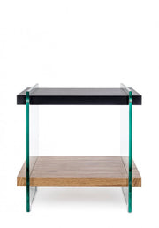 2P Line Wood Black Coffee Table 50X50