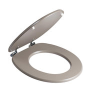 Universal toilet seat in dove gray lacquered MDF wood