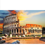 Glass print 80x120 cm with multicolor canvas