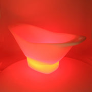 Led lamp in rechargeable plastic with bottle holder