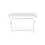 Outdoor table in White aluminum ELIN 110x70x h71 cm