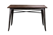 Bristol iron industrial table with wooden top cm160x80xh76
