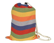 Striped outdoor hammock in cotton and polyester