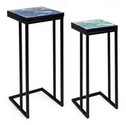 Set of modern coffee tables industrial furniture 2 pcs