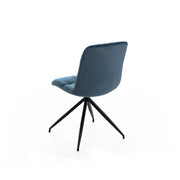 Chair in petrol green velvet effect microfiber fabric 43x38xh. 86.5 cm