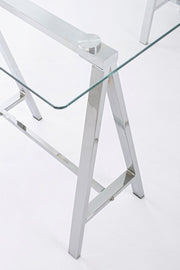 Alchimia Chrome modern desk with glass top 140x70x76h cm