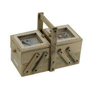 Rosina wood workbench 2 drawers cm27x14h19