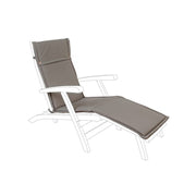 Sunbed cushion in poly chocolate removable fabric
