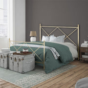 ALBA double iron bed with ivory footboard