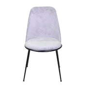 Design chair in velvet and metal rotterdam gray
