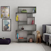 Karmato double-sided concrete horizontal bookcase