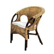 Garden armchair lucrezia cm 60 x 60 x h 82-47 walnut with cushion